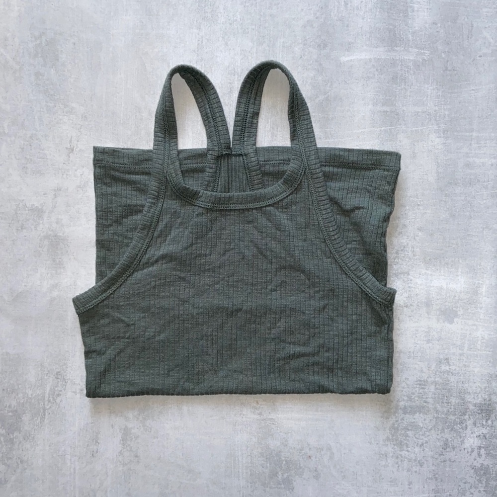 AERIE ribbed high neck racerback xxs